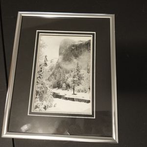 Ansel Adams El Capitan Winter Reproduction Matted And Framed